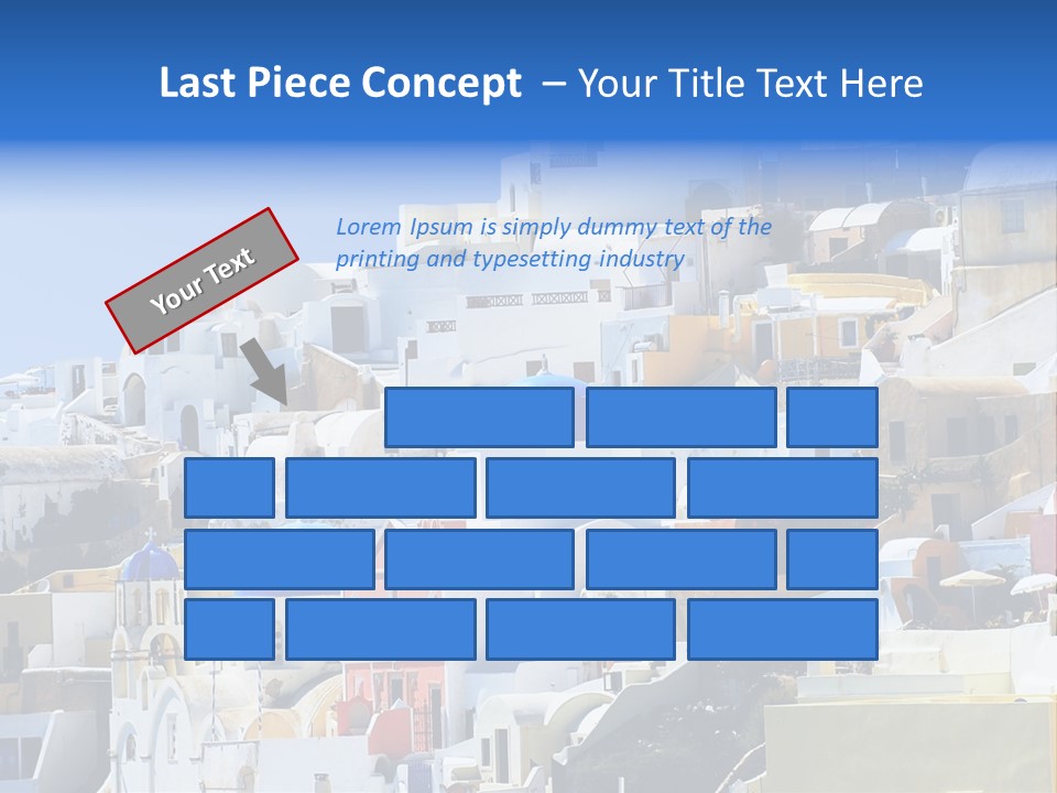 A Large Number Of Buildings With Blue Domes On Them PowerPoint Template