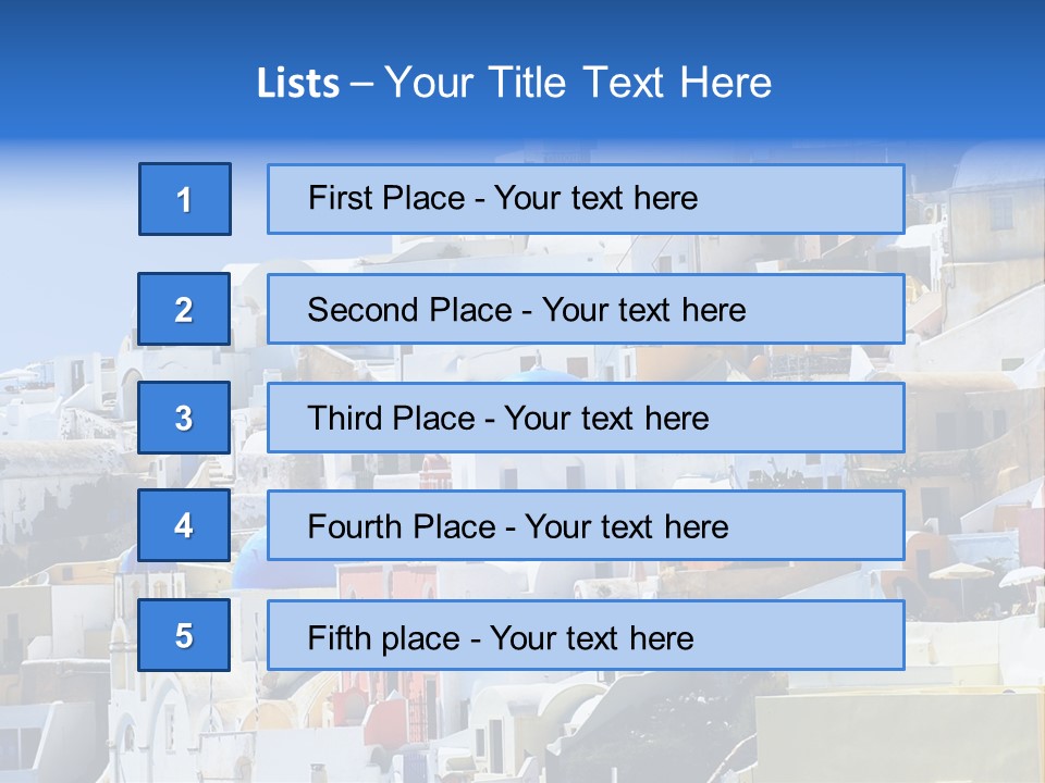 A Large Number Of Buildings With Blue Domes On Them PowerPoint Template