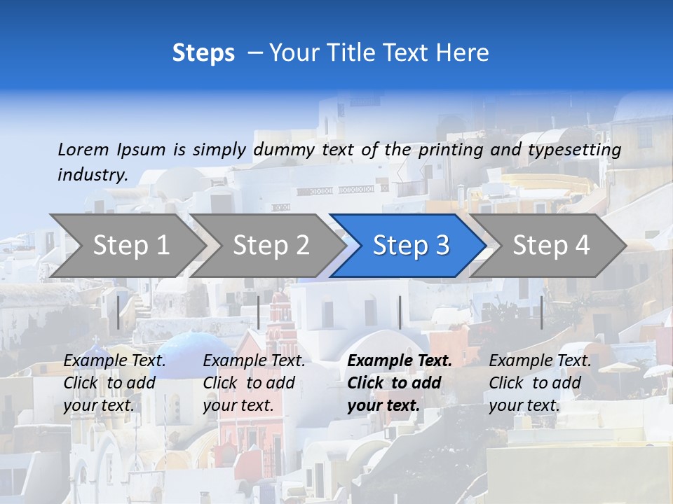A Large Number Of Buildings With Blue Domes On Them PowerPoint Template