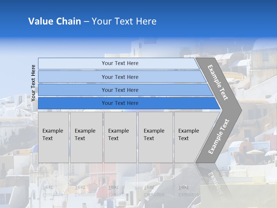 A Large Number Of Buildings With Blue Domes On Them PowerPoint Template