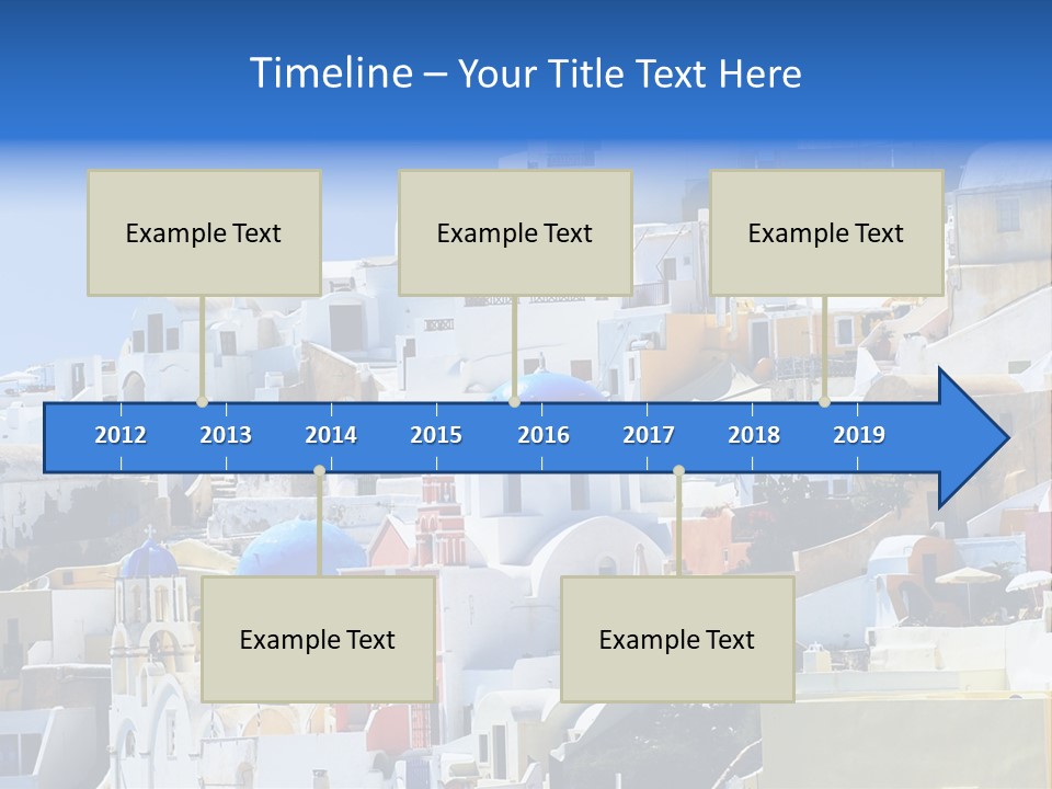 A Large Number Of Buildings With Blue Domes On Them PowerPoint Template