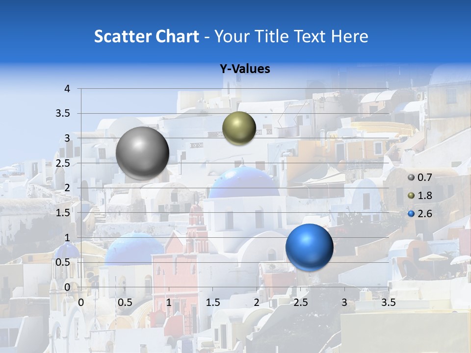 A Large Number Of Buildings With Blue Domes On Them PowerPoint Template