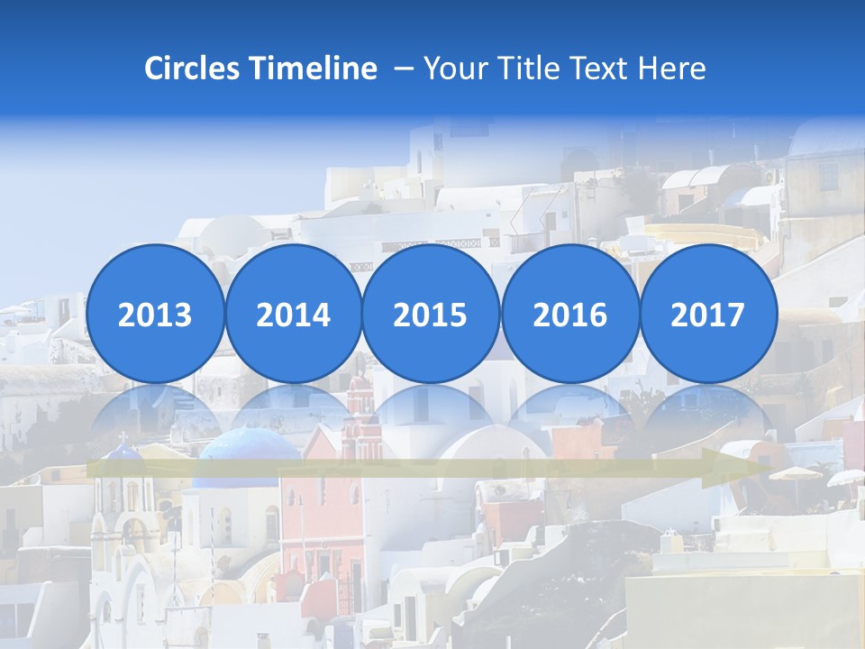 A Large Number Of Buildings With Blue Domes On Them PowerPoint Template