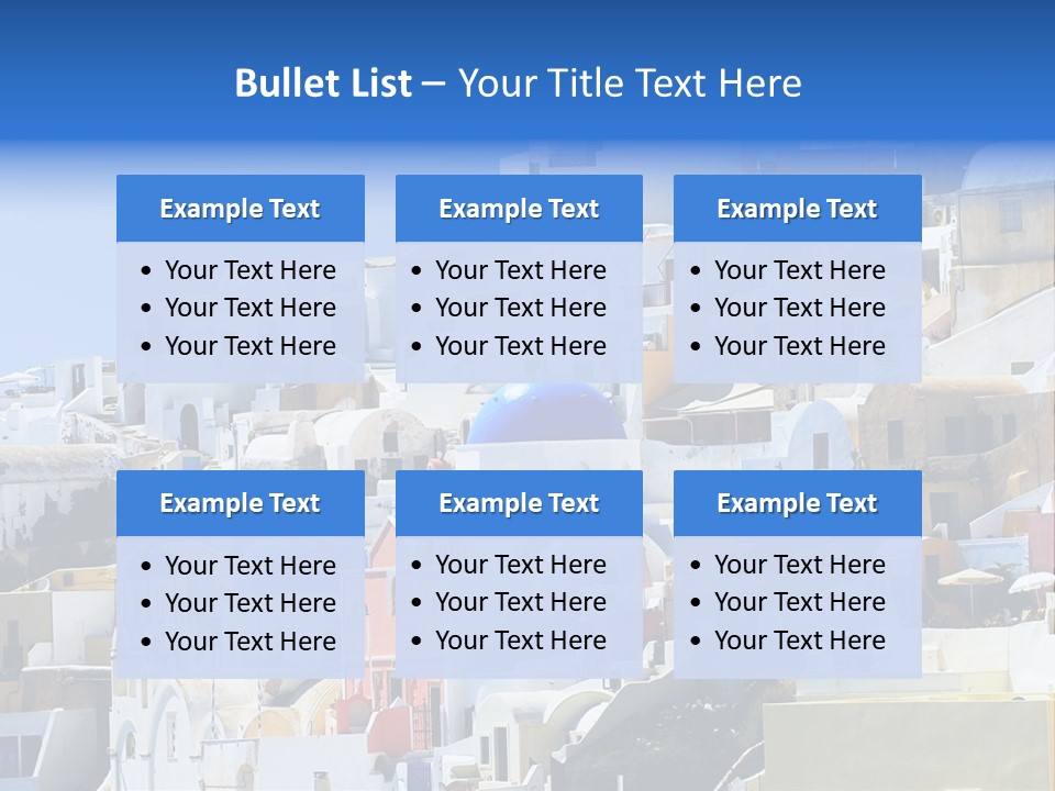 A Large Number Of Buildings With Blue Domes On Them PowerPoint Template