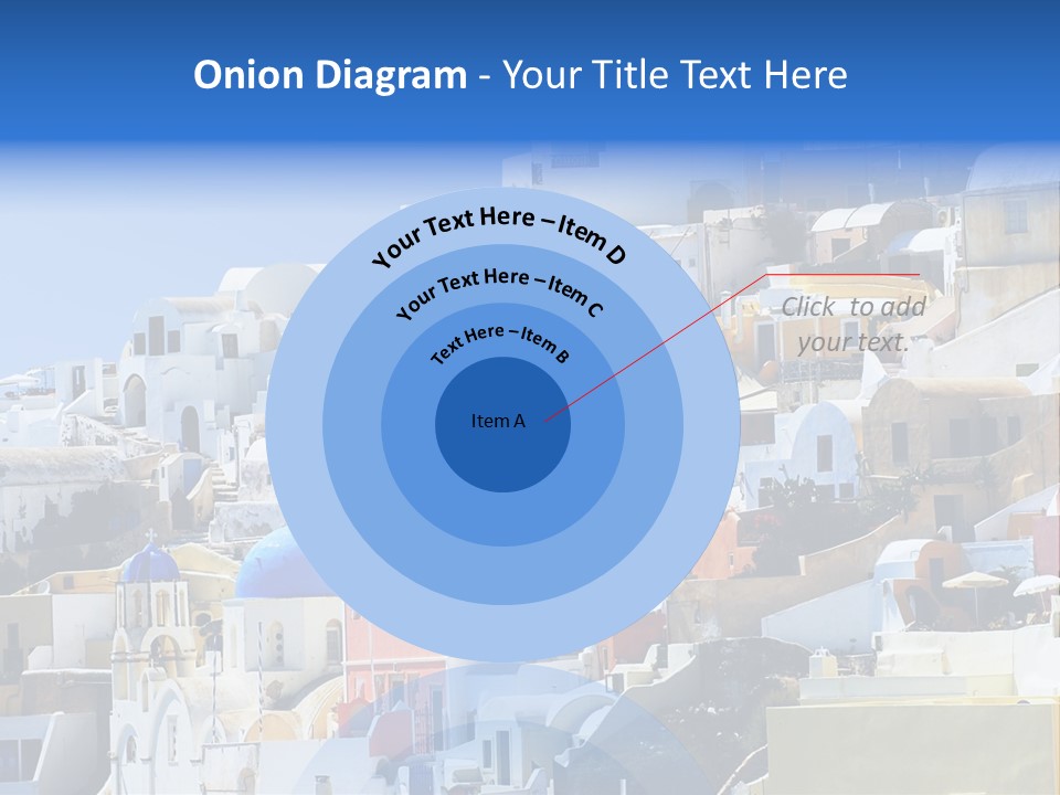 A Large Number Of Buildings With Blue Domes On Them PowerPoint Template