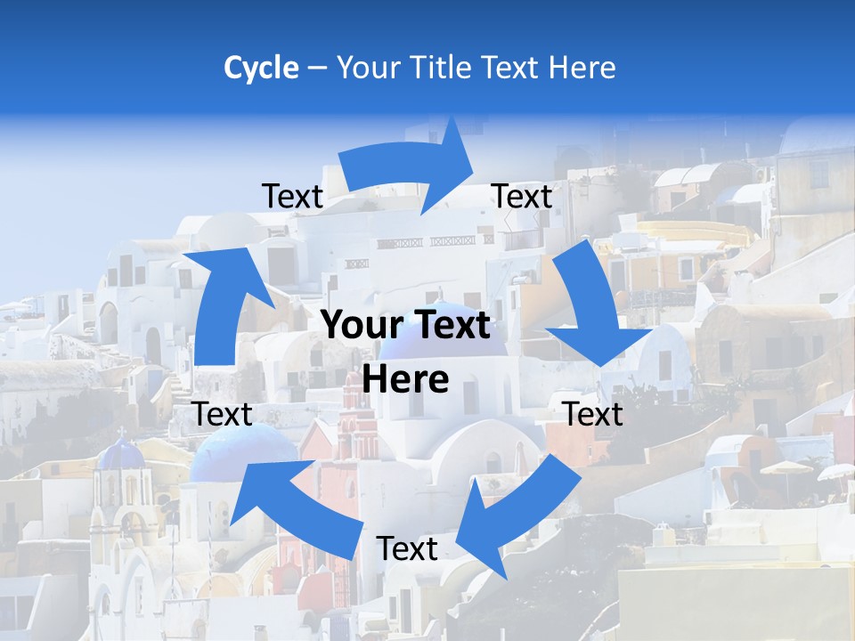 A Large Number Of Buildings With Blue Domes On Them PowerPoint Template