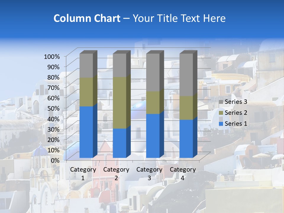 A Large Number Of Buildings With Blue Domes On Them PowerPoint Template