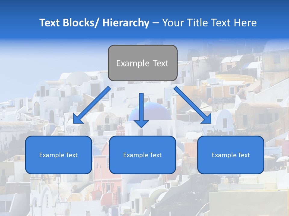 A Large Number Of Buildings With Blue Domes On Them PowerPoint Template