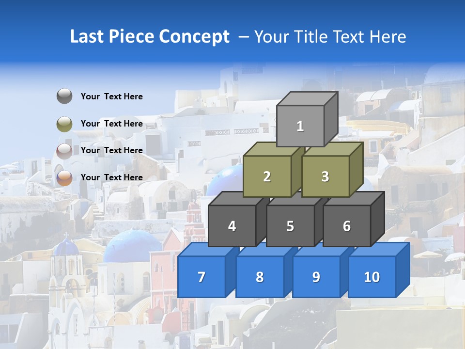 A Large Number Of Buildings With Blue Domes On Them PowerPoint Template