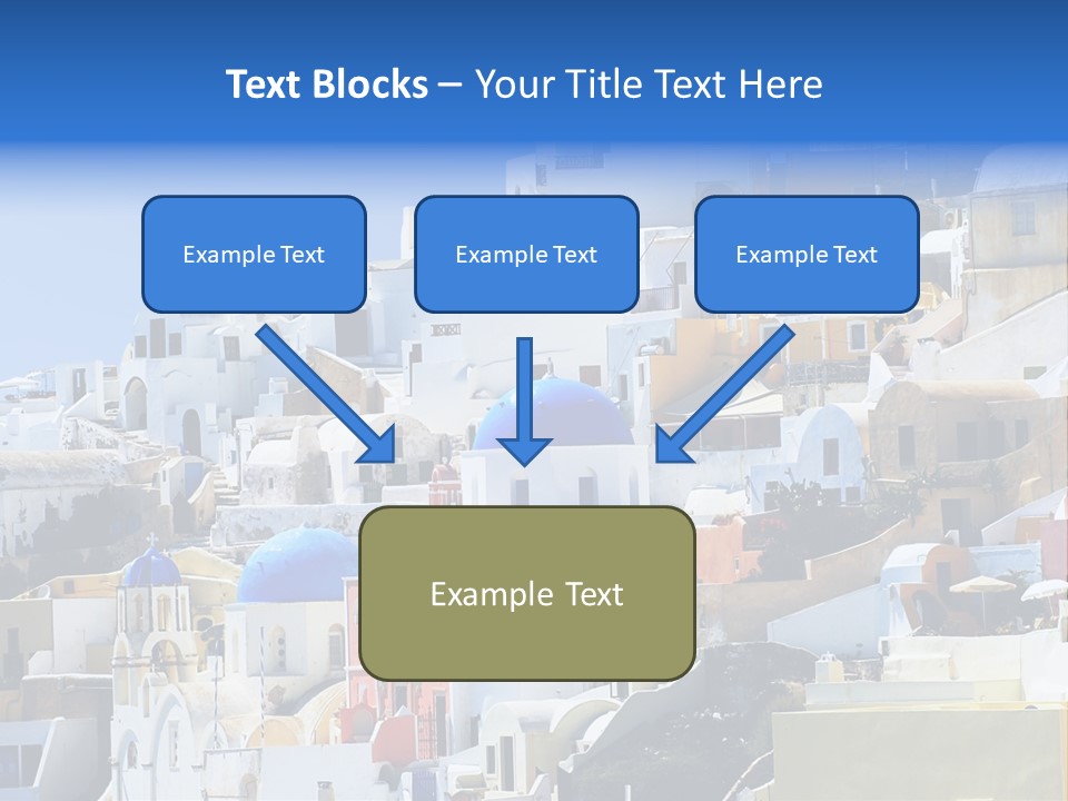 A Large Number Of Buildings With Blue Domes On Them PowerPoint Template
