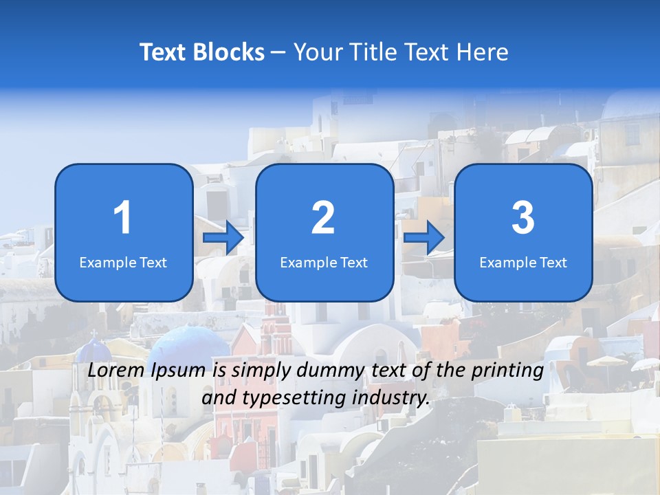 A Large Number Of Buildings With Blue Domes On Them PowerPoint Template