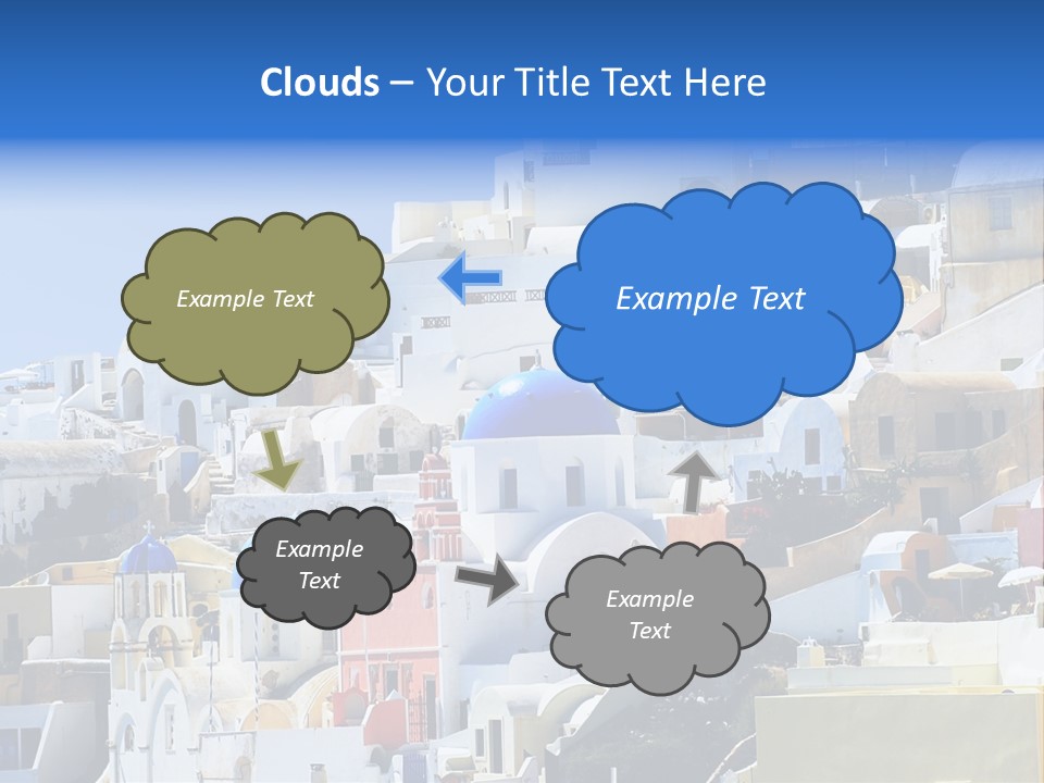 A Large Number Of Buildings With Blue Domes On Them PowerPoint Template