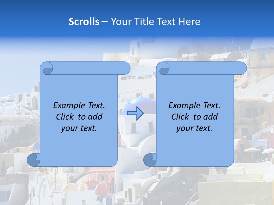 A Large Number Of Buildings With Blue Domes On Them PowerPoint Template