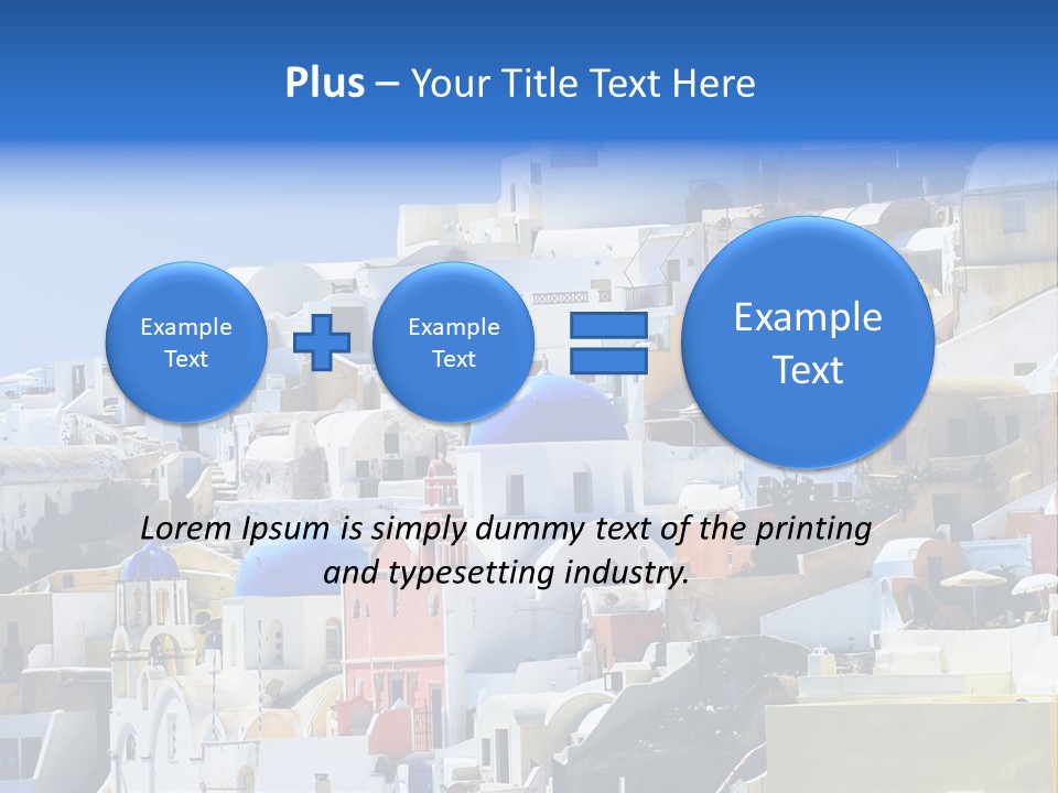 A Large Number Of Buildings With Blue Domes On Them PowerPoint Template