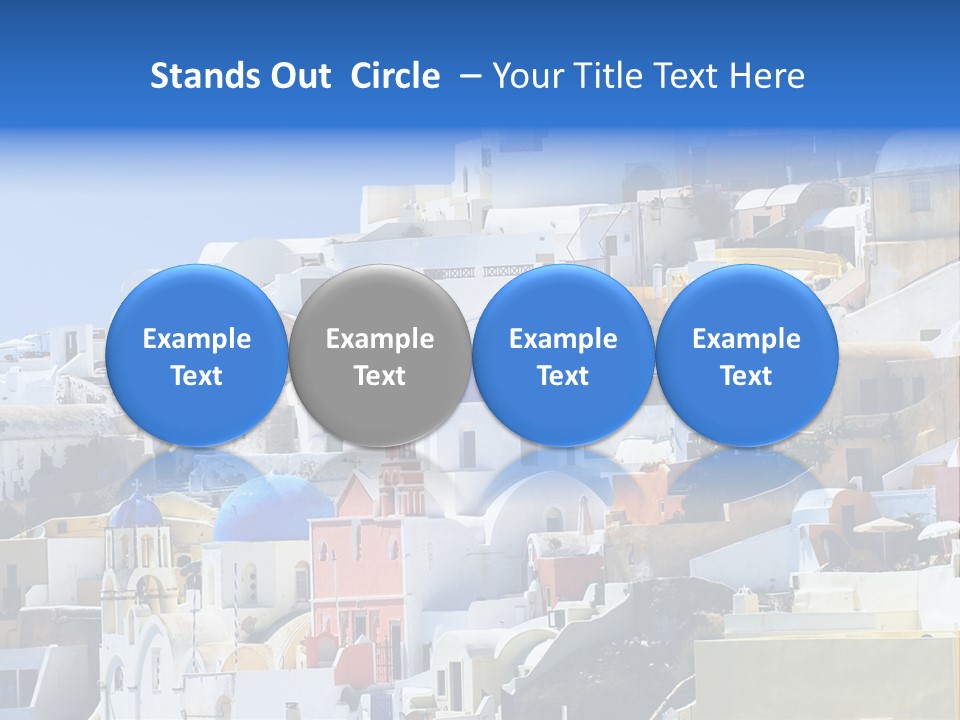 A Large Number Of Buildings With Blue Domes On Them PowerPoint Template