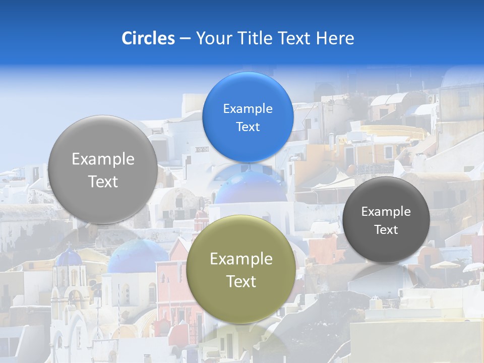 A Large Number Of Buildings With Blue Domes On Them PowerPoint Template