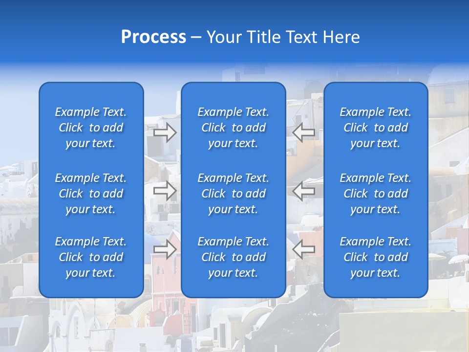 A Large Number Of Buildings With Blue Domes On Them PowerPoint Template