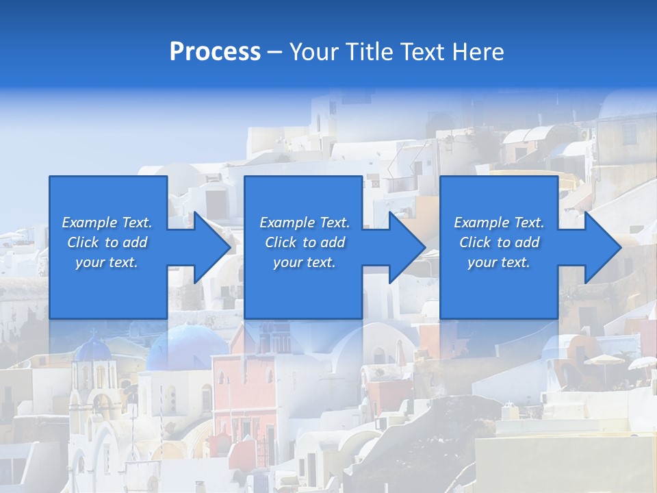 A Large Number Of Buildings With Blue Domes On Them PowerPoint Template