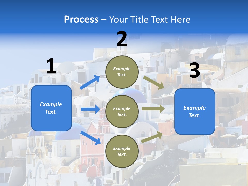 A Large Number Of Buildings With Blue Domes On Them PowerPoint Template