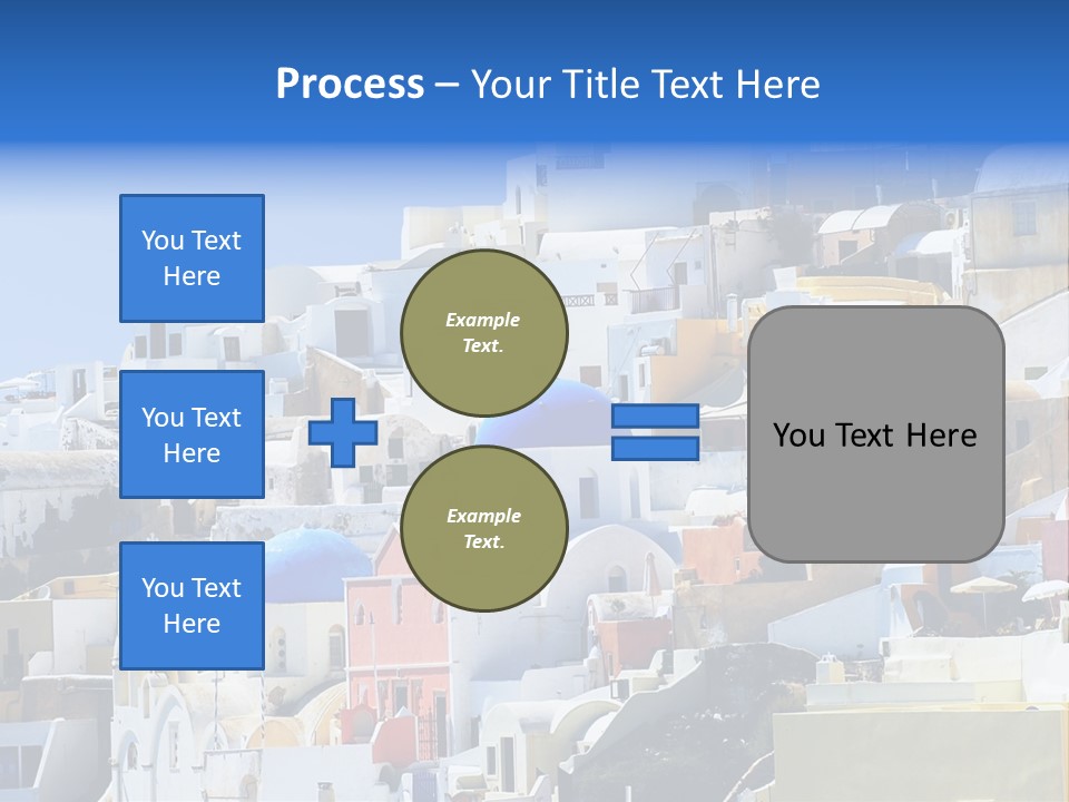 A Large Number Of Buildings With Blue Domes On Them PowerPoint Template