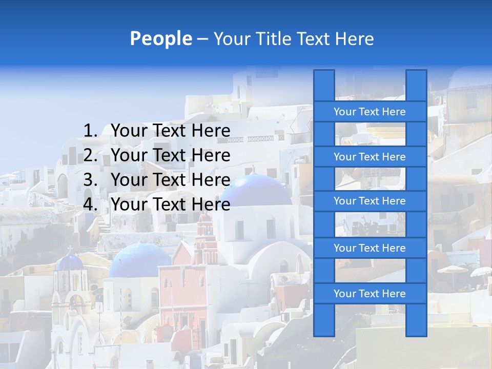 A Large Number Of Buildings With Blue Domes On Them PowerPoint Template