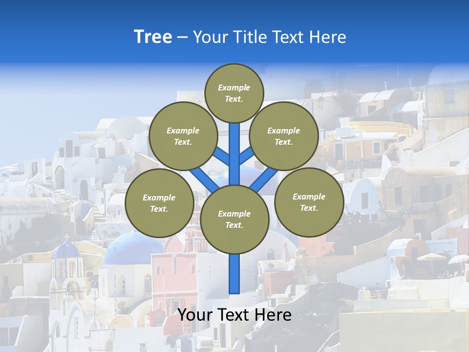 A Large Number Of Buildings With Blue Domes On Them PowerPoint Template