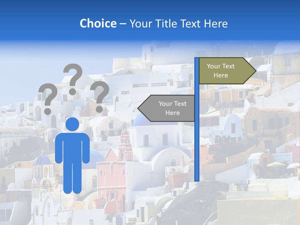 A Large Number Of Buildings With Blue Domes On Them PowerPoint Template