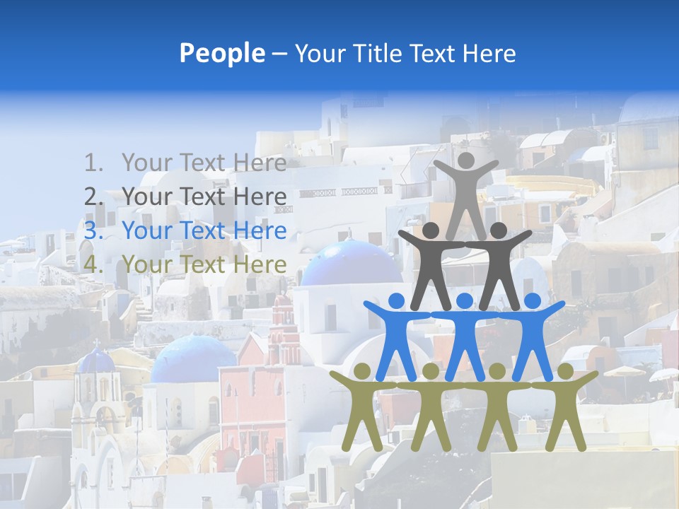 A Large Number Of Buildings With Blue Domes On Them PowerPoint Template