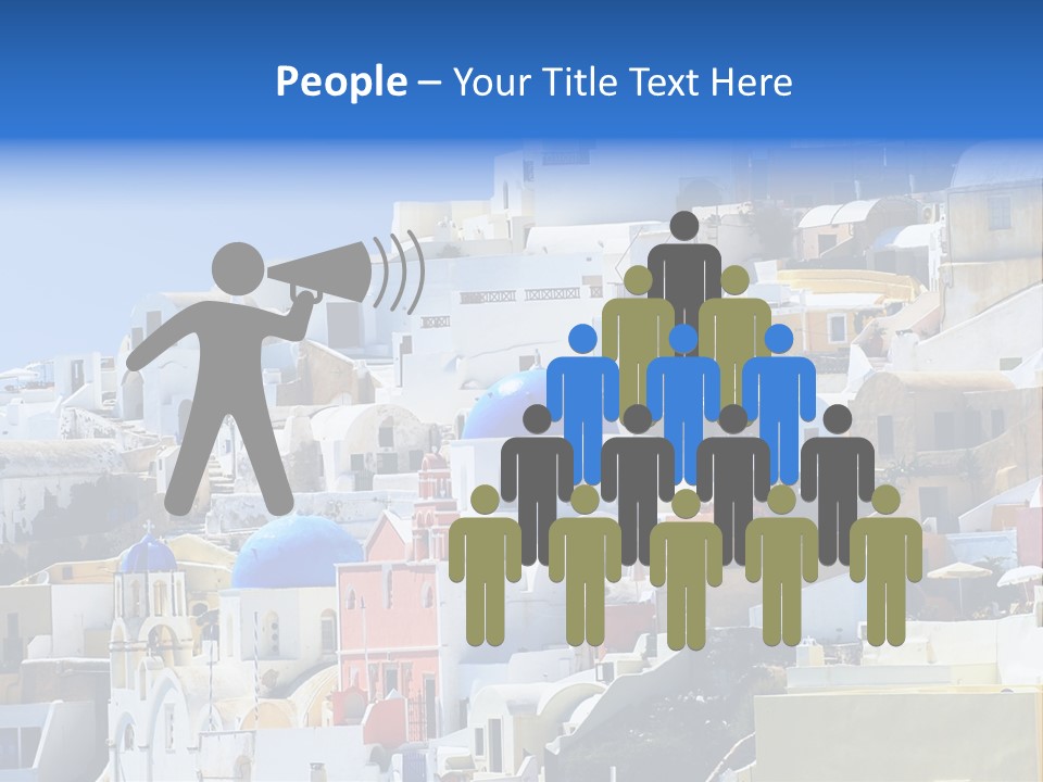 A Large Number Of Buildings With Blue Domes On Them PowerPoint Template