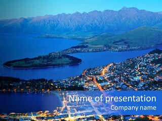 Queenstown Zealand Town PowerPoint Template