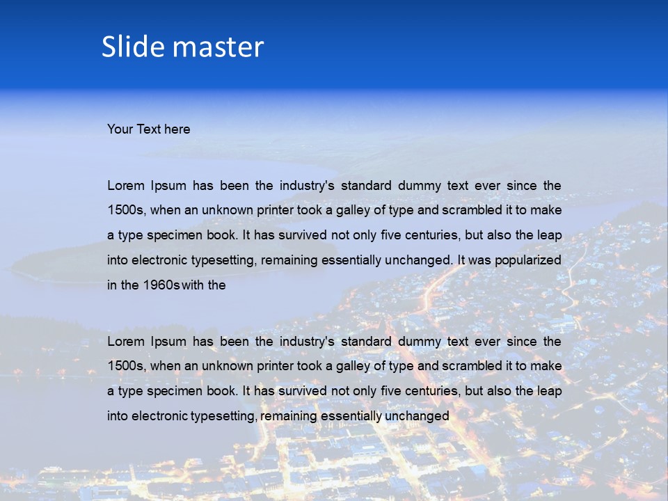 Queenstown Zealand Town PowerPoint Template