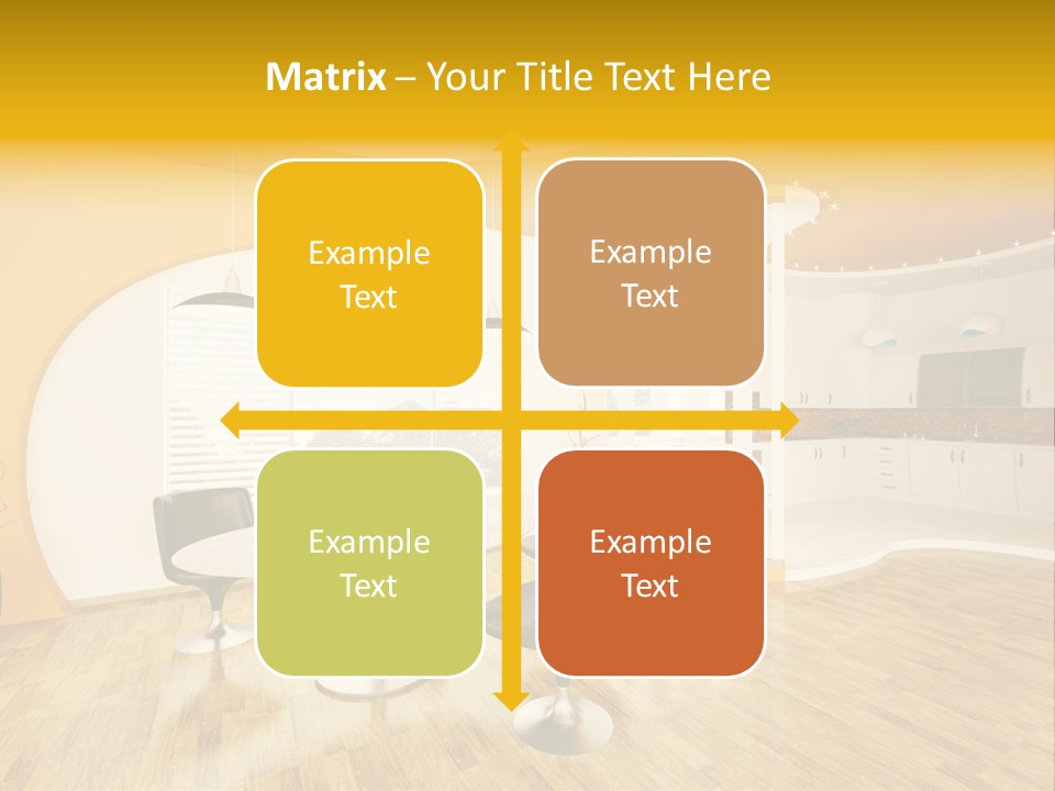 Indoors Kitchen Table PowerPoint Template