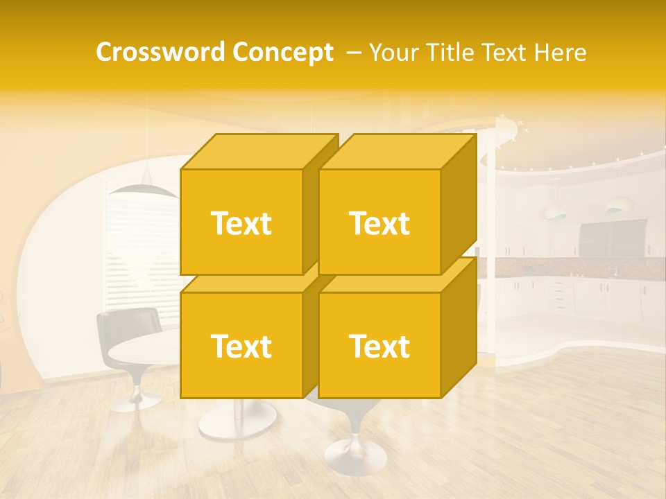 Indoors Kitchen Table PowerPoint Template