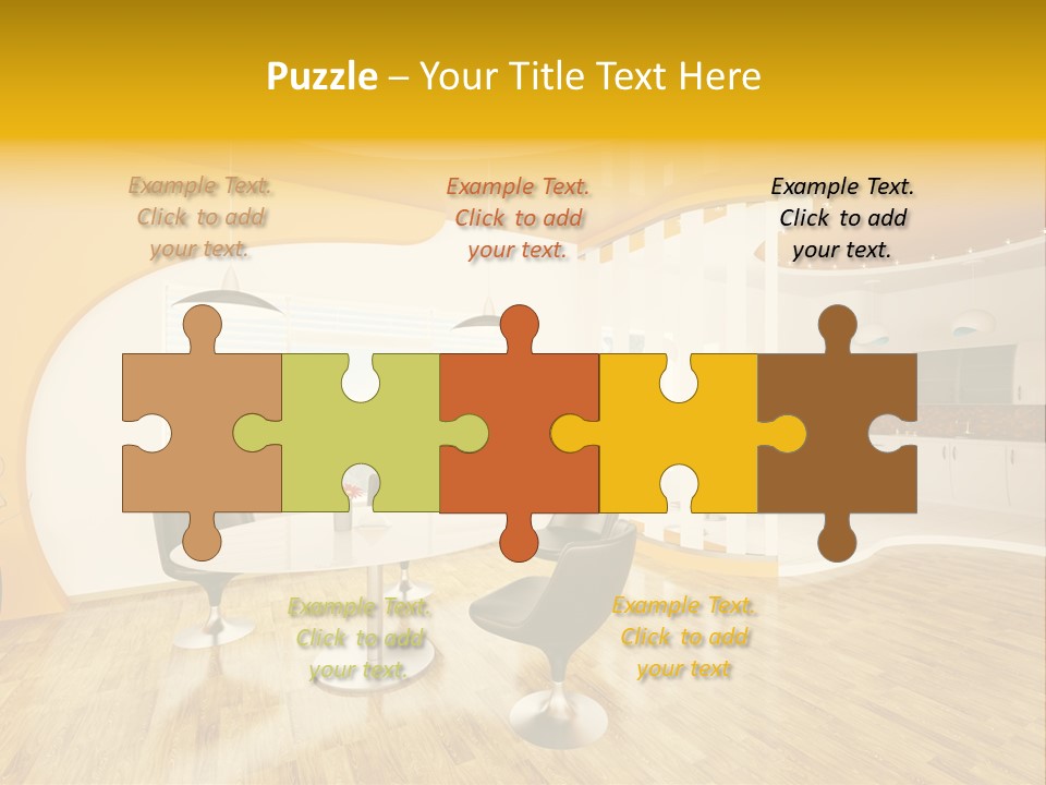 Indoors Kitchen Table PowerPoint Template