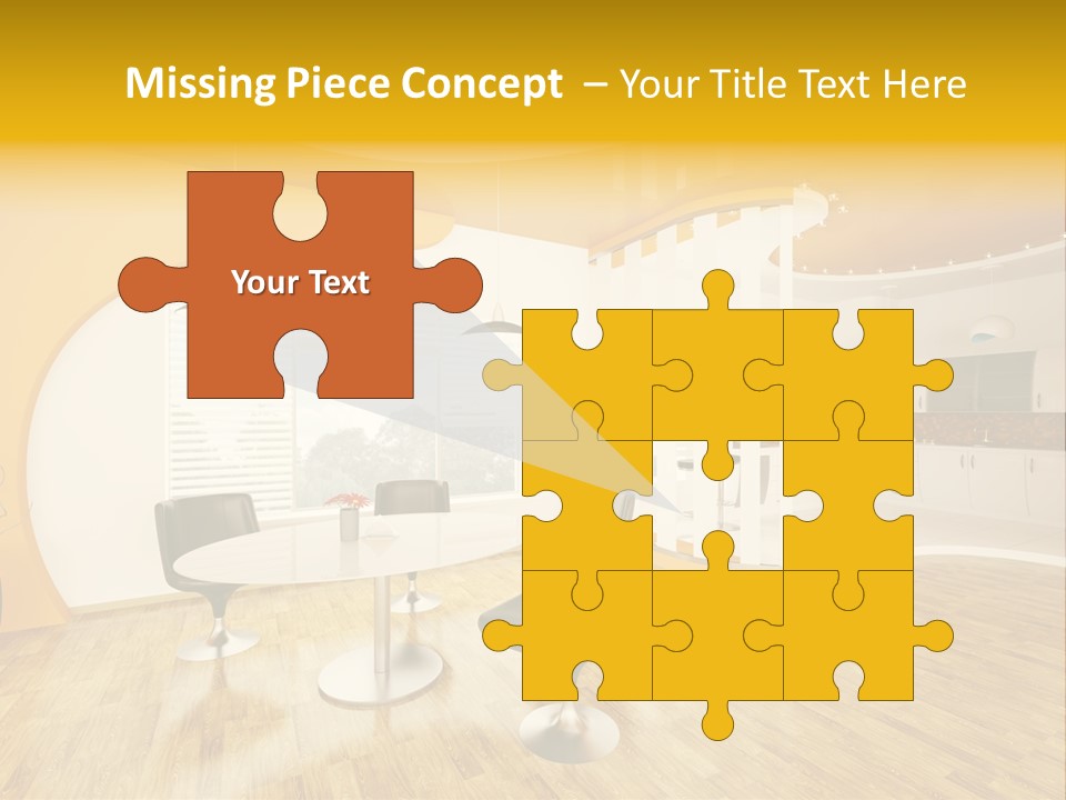 Indoors Kitchen Table PowerPoint Template