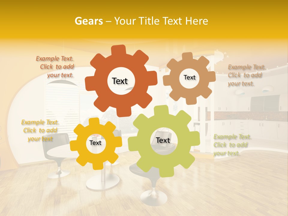 Indoors Kitchen Table PowerPoint Template