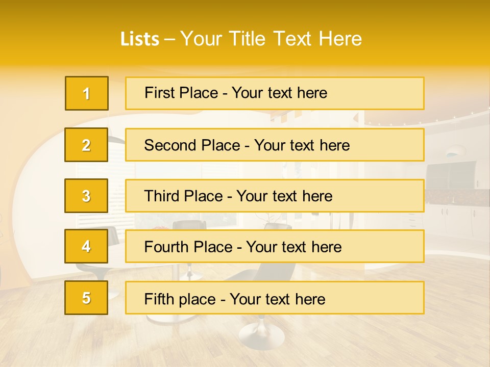 Indoors Kitchen Table PowerPoint Template
