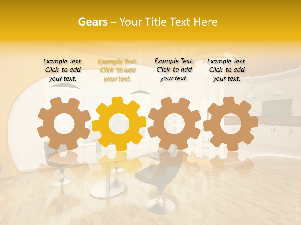 Indoors Kitchen Table PowerPoint Template