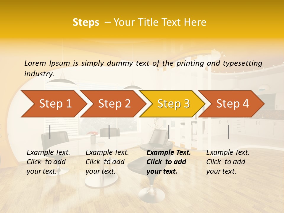 Indoors Kitchen Table PowerPoint Template