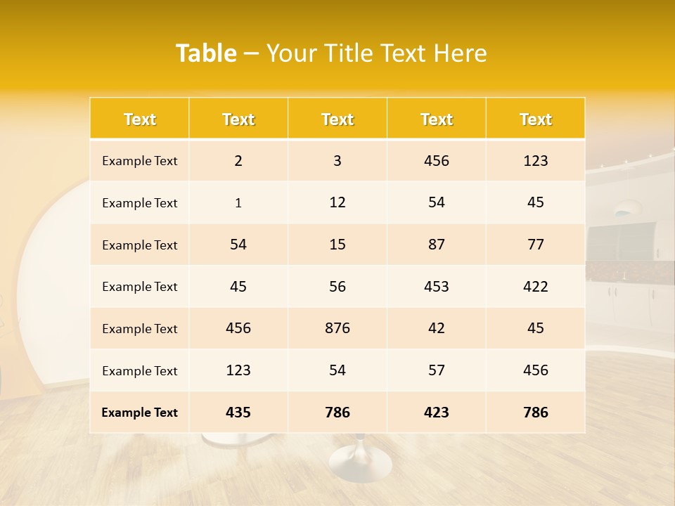 Indoors Kitchen Table PowerPoint Template