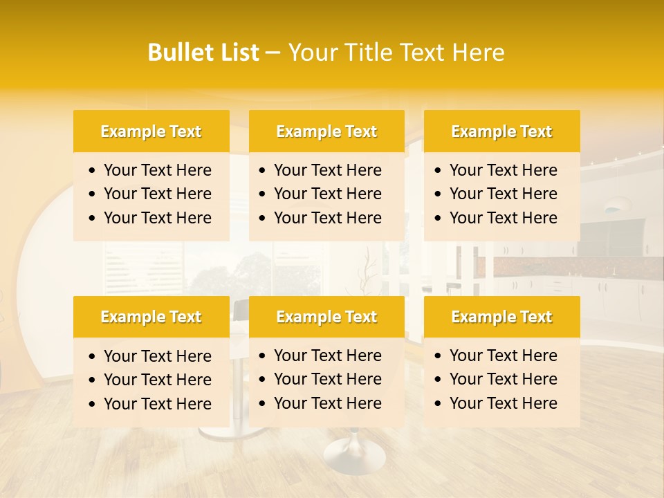 Indoors Kitchen Table PowerPoint Template
