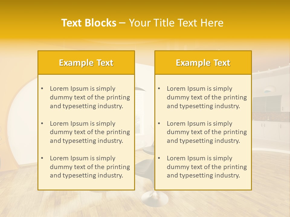 Indoors Kitchen Table PowerPoint Template