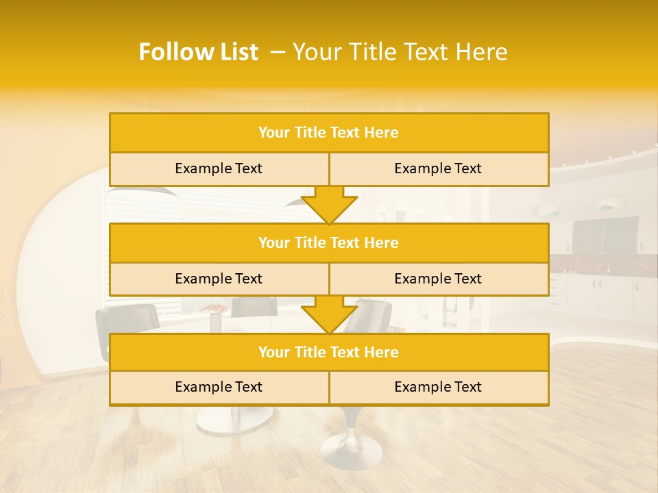 Indoors Kitchen Table PowerPoint Template