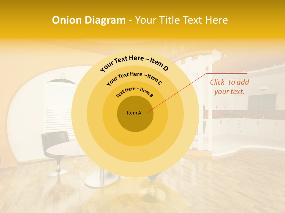 Indoors Kitchen Table PowerPoint Template