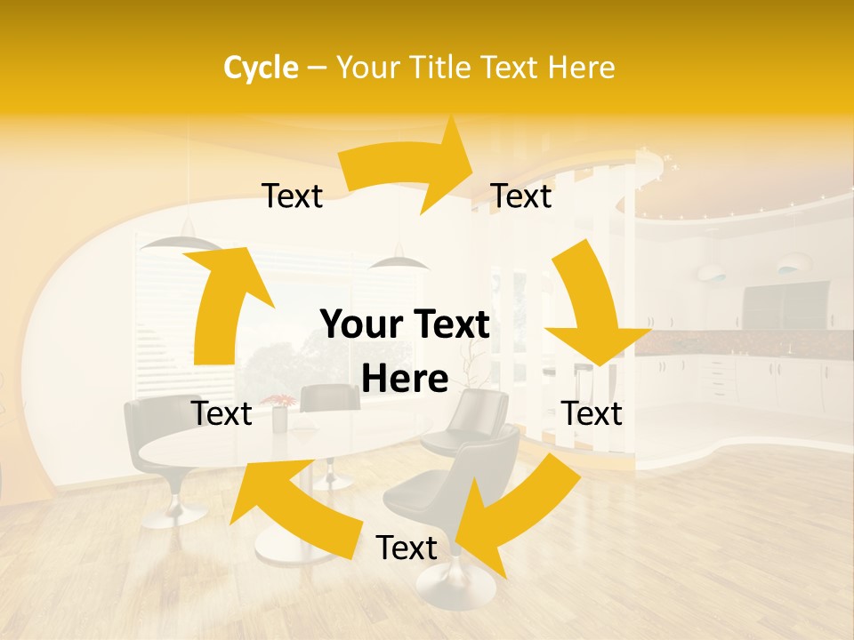 Indoors Kitchen Table PowerPoint Template