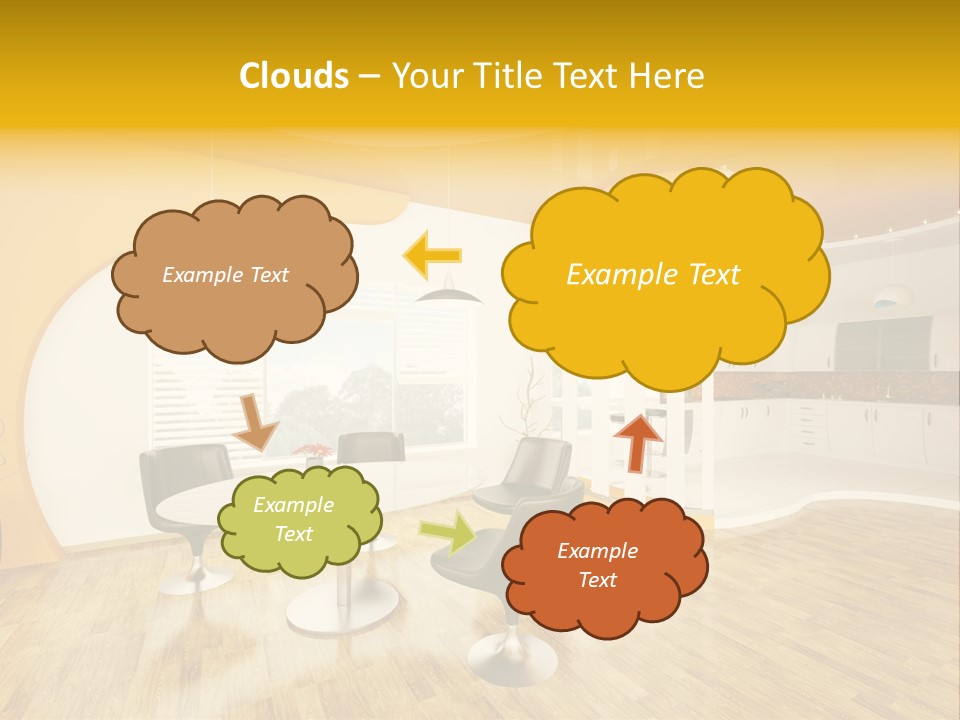 Indoors Kitchen Table PowerPoint Template