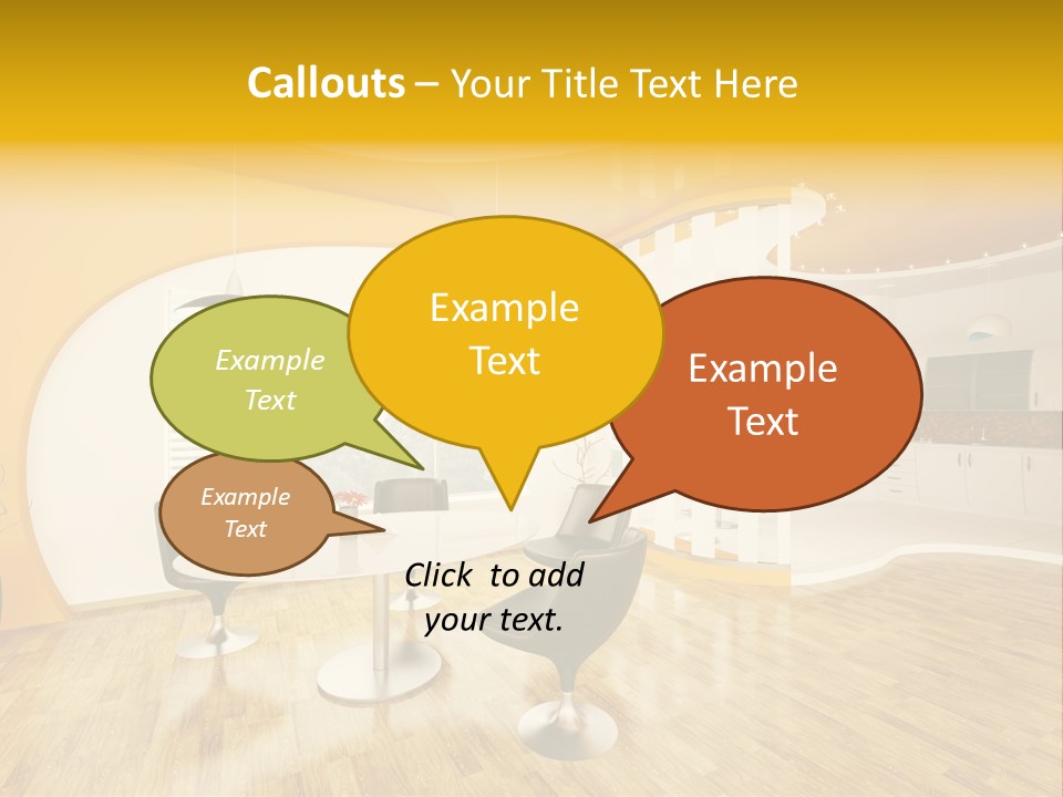 Indoors Kitchen Table PowerPoint Template