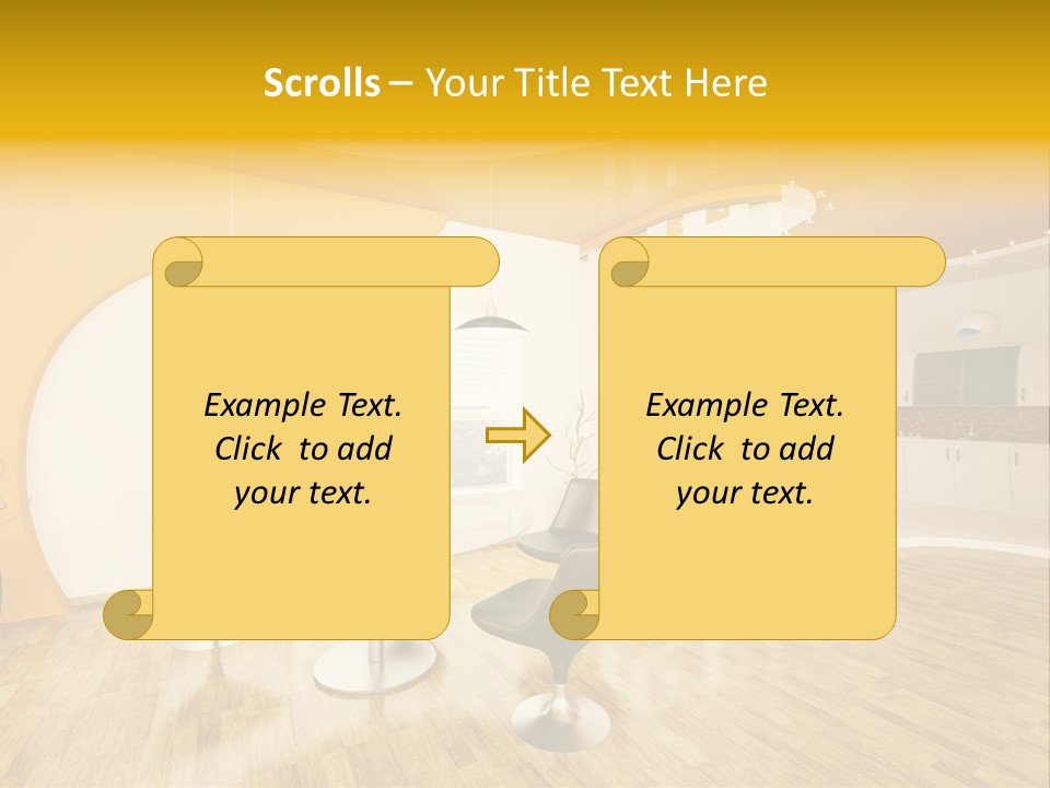 Indoors Kitchen Table PowerPoint Template