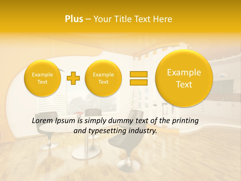 Indoors Kitchen Table PowerPoint Template