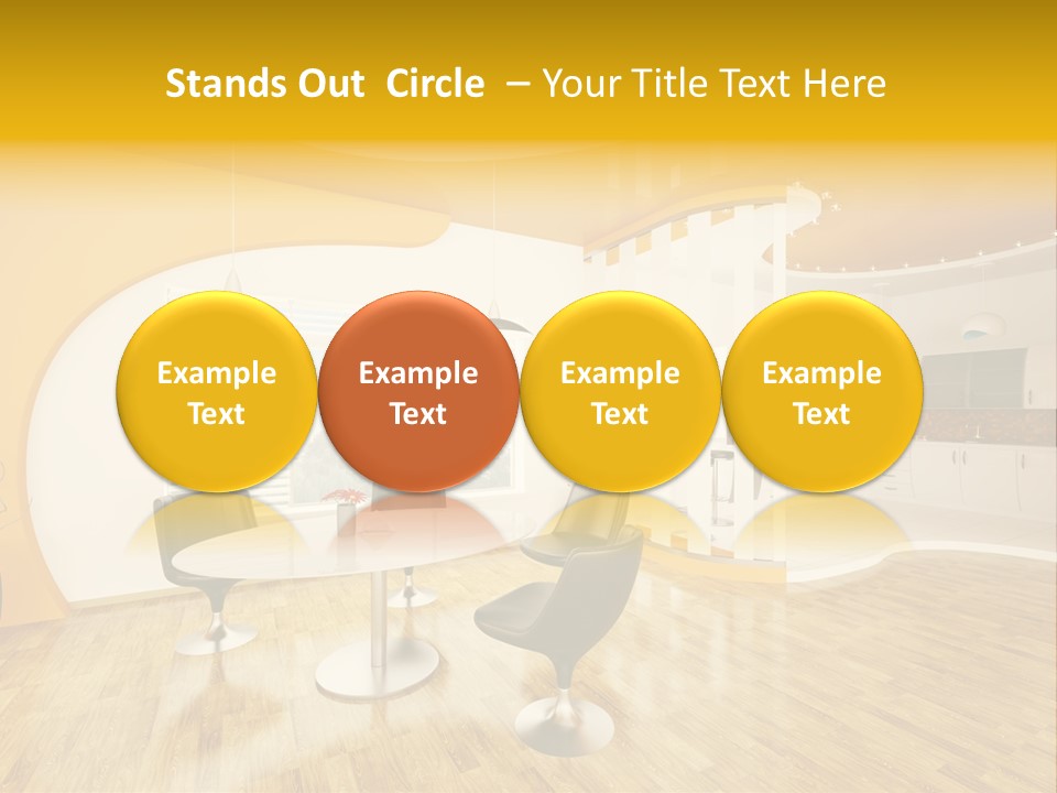 Indoors Kitchen Table PowerPoint Template